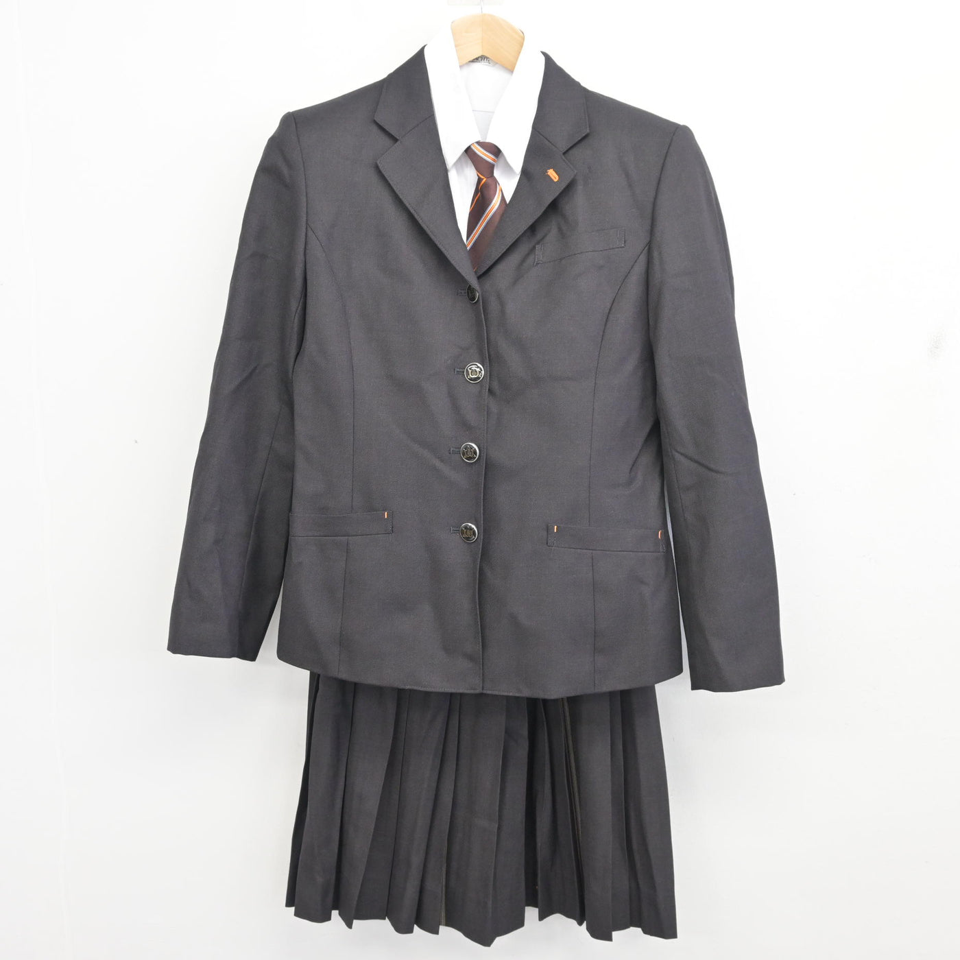 【中古】広島県 崇徳高等学校 女子制服 4点 (ブレザー・シャツ・スカート) sf098768
