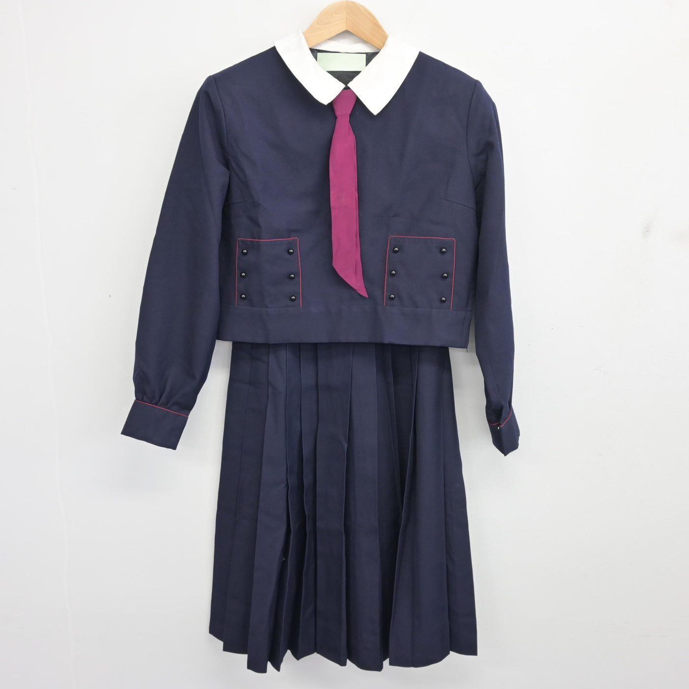 【中古】大阪府 帝塚山学院高等学校 女子制服 3点 (ブレザー・スカート) sf098776