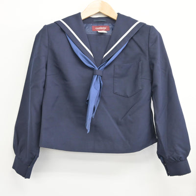 【中古】鳥取県 智頭中学校 女子制服 3点 (セーラー服・スカート) sf098789