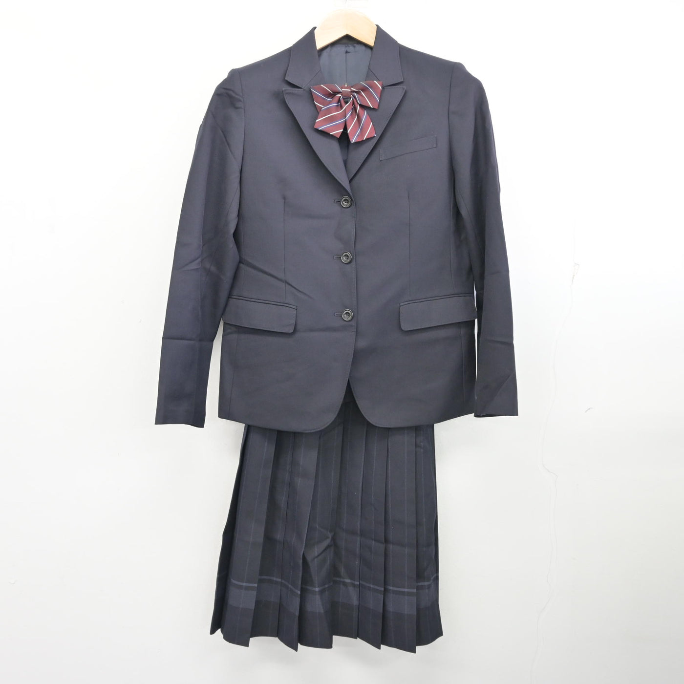 【中古】北海道 北海道大麻高等学校 女子制服 3点 (ブレザー・スカート) sf098799