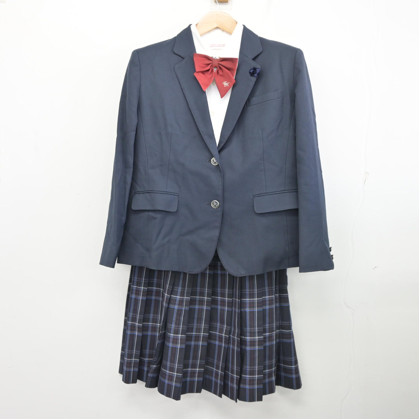 【中古】東京都 東京家政学院高等学校 女子制服 4点 (ブレザー・シャツ・スカート) sf098812