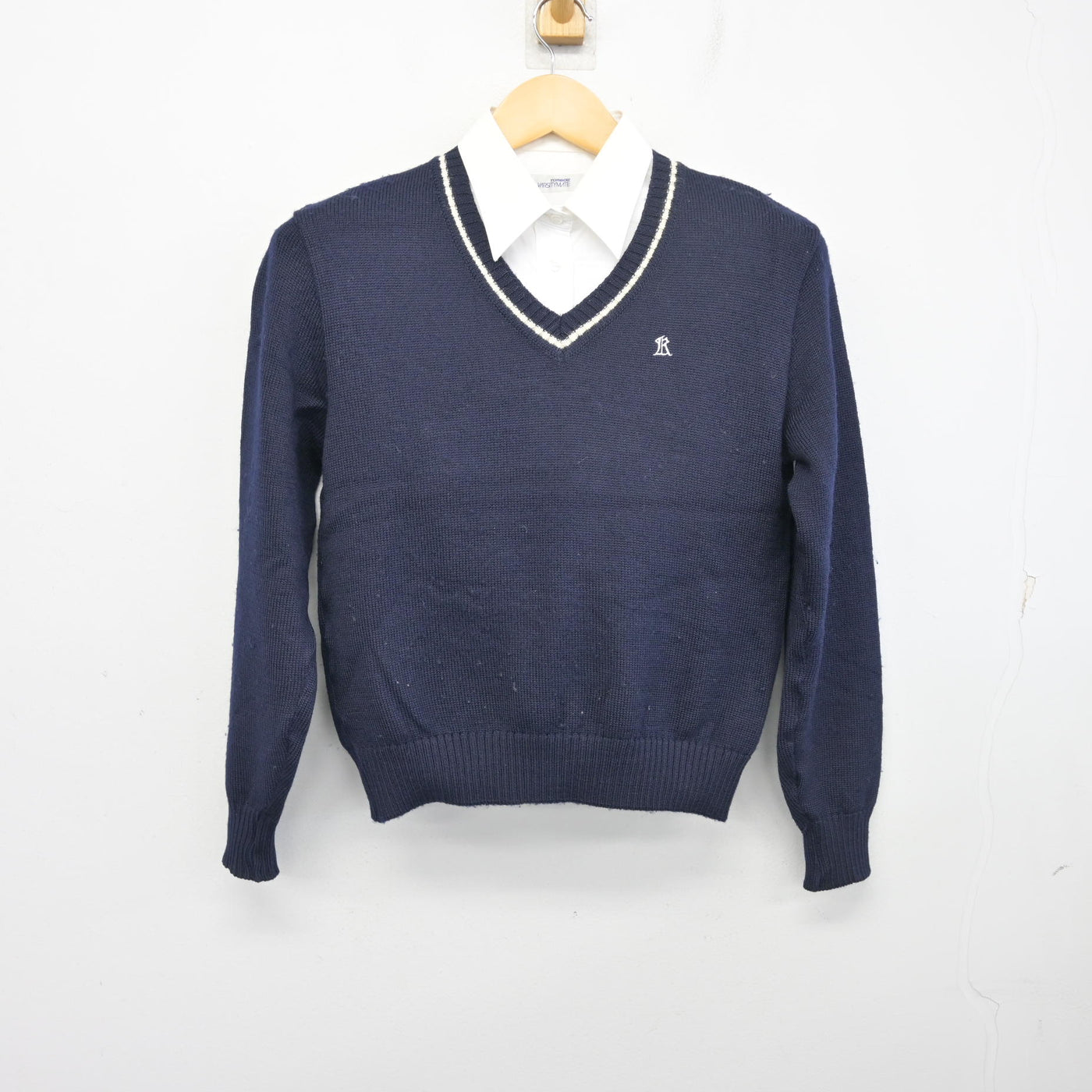 【中古】愛知県 愛知啓成高等学校 女子制服 2点 (ニット・シャツ) sf098846