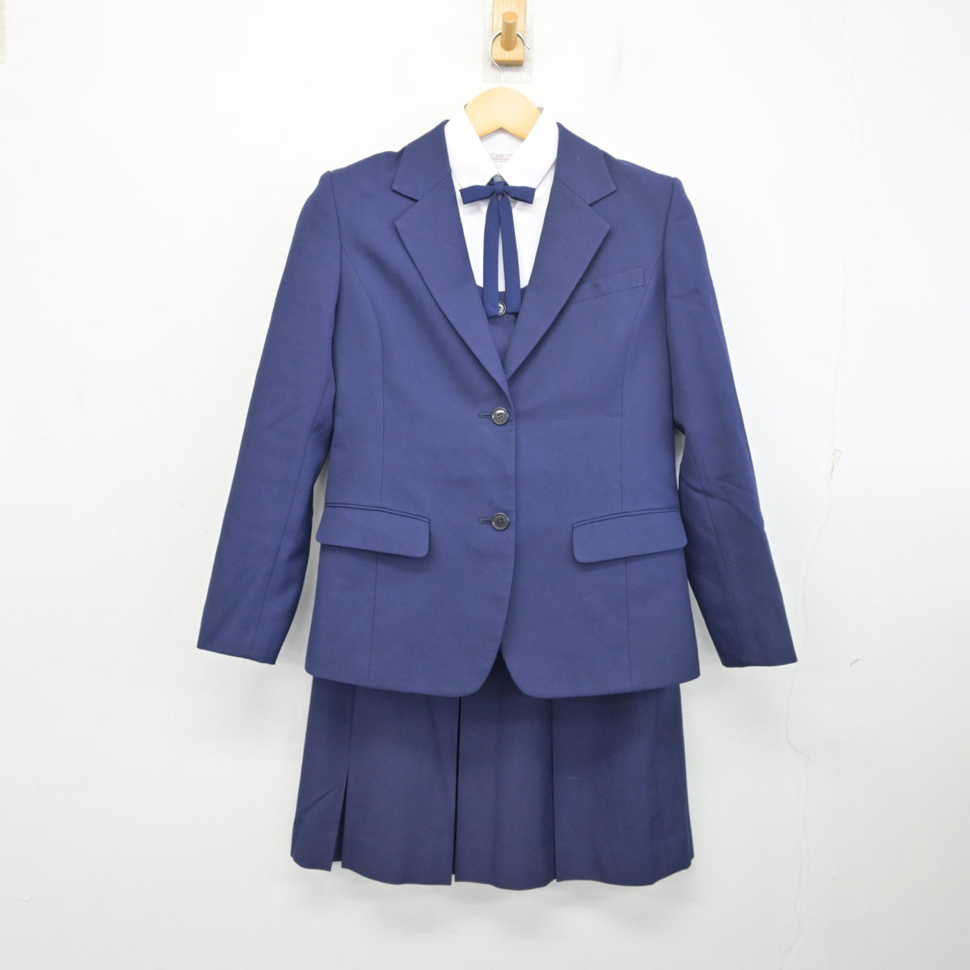 【中古】静岡県 浜北西高等学校 女子制服 5点 (ブレザー・ベスト・シャツ・スカート) sf098857