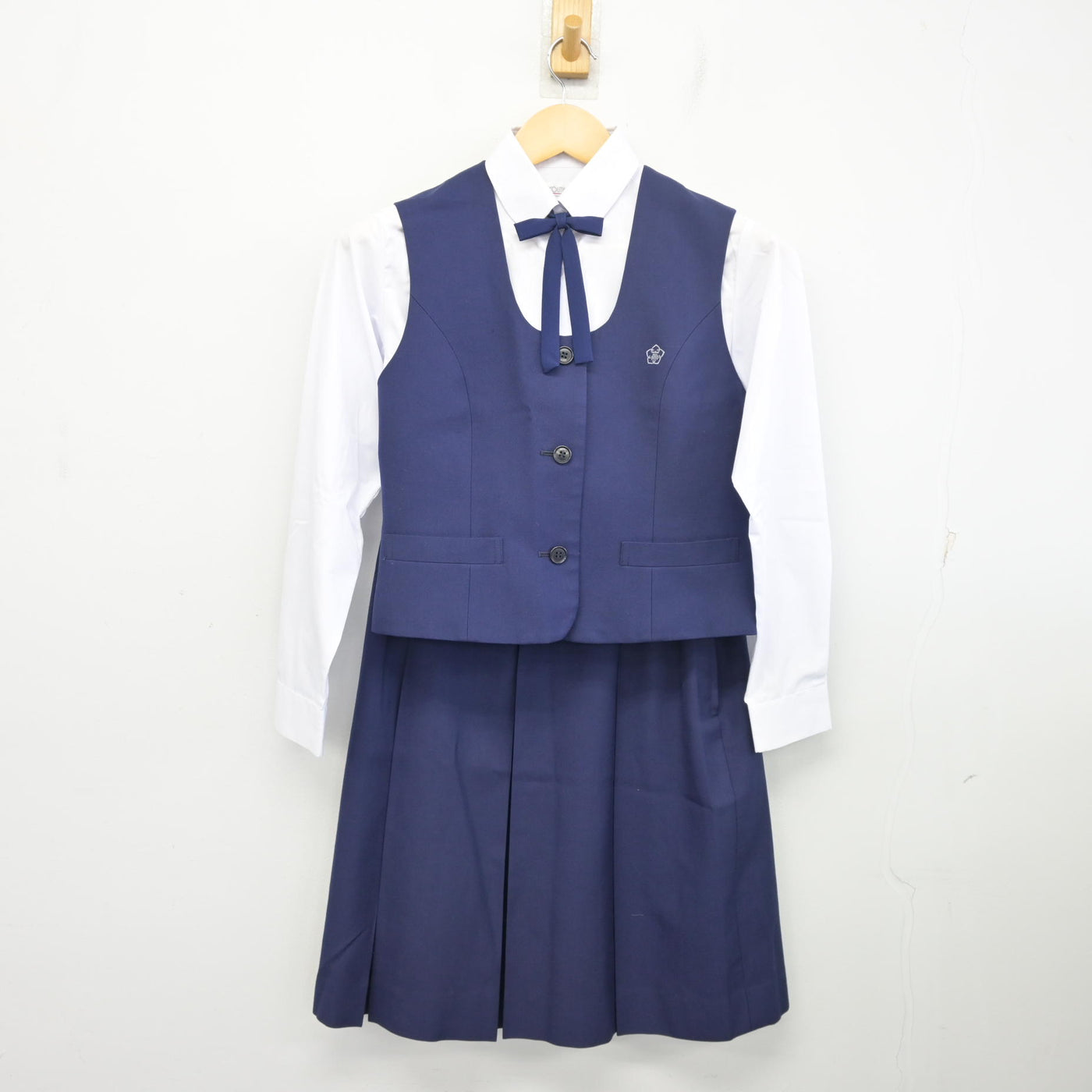 【中古】静岡県 浜北西高等学校 女子制服 5点 (ブレザー・ベスト・シャツ・スカート) sf098857