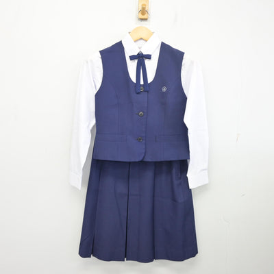 【中古】静岡県 浜北西高等学校 女子制服 5点 (ブレザー・ベスト・シャツ・スカート) sf098857