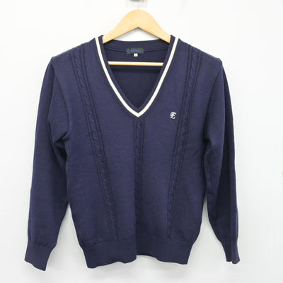 【中古】静岡県 浜松東高等学校 女子制服 2点 (ニット・シャツ) sf098918