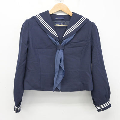 【中古】神奈川県 相模中学校 女子制服 3点 (セーラー服・ジャンパースカート) sf098920