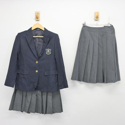 【中古】大阪府 芥川高等学校 女子制服 3点 (ブレザー・スカート) sf098930