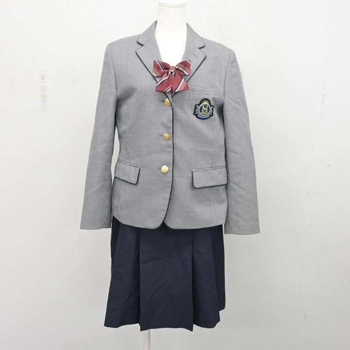 博多学園　制服 中古】福岡県 博多学園 博多高等学校 女子制服 4点（ブレザー