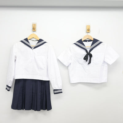 【中古】東京都 駒場高等学校 女子制服 4点 (セーラー服・セーラー服・スカート) sf098946