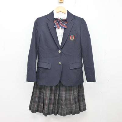 【中古】新潟県 新潟第一高等学校 女子制服 4点 (ブレザー・シャツ・スカート) sf098947