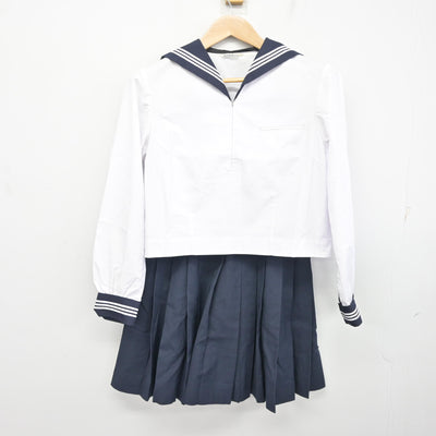 【中古】東京都 駒場高等学校 女子制服 2点 (セーラー服・スカート) sf098951