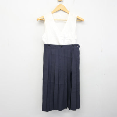 【中古】兵庫県 武庫川女子大学附属中学校・高等学校 女子制服 2点 (セーラー服・スカート) sf098973