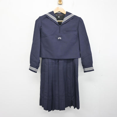 【中古】兵庫県 武庫川女子大学附属中学校・高等学校 女子制服 2点 (セーラー服・スカート) sf098975