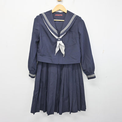 【中古】愛知県 名古屋市立丸の内中学校 女子制服 3点 (セーラー服・スカート) sf098979