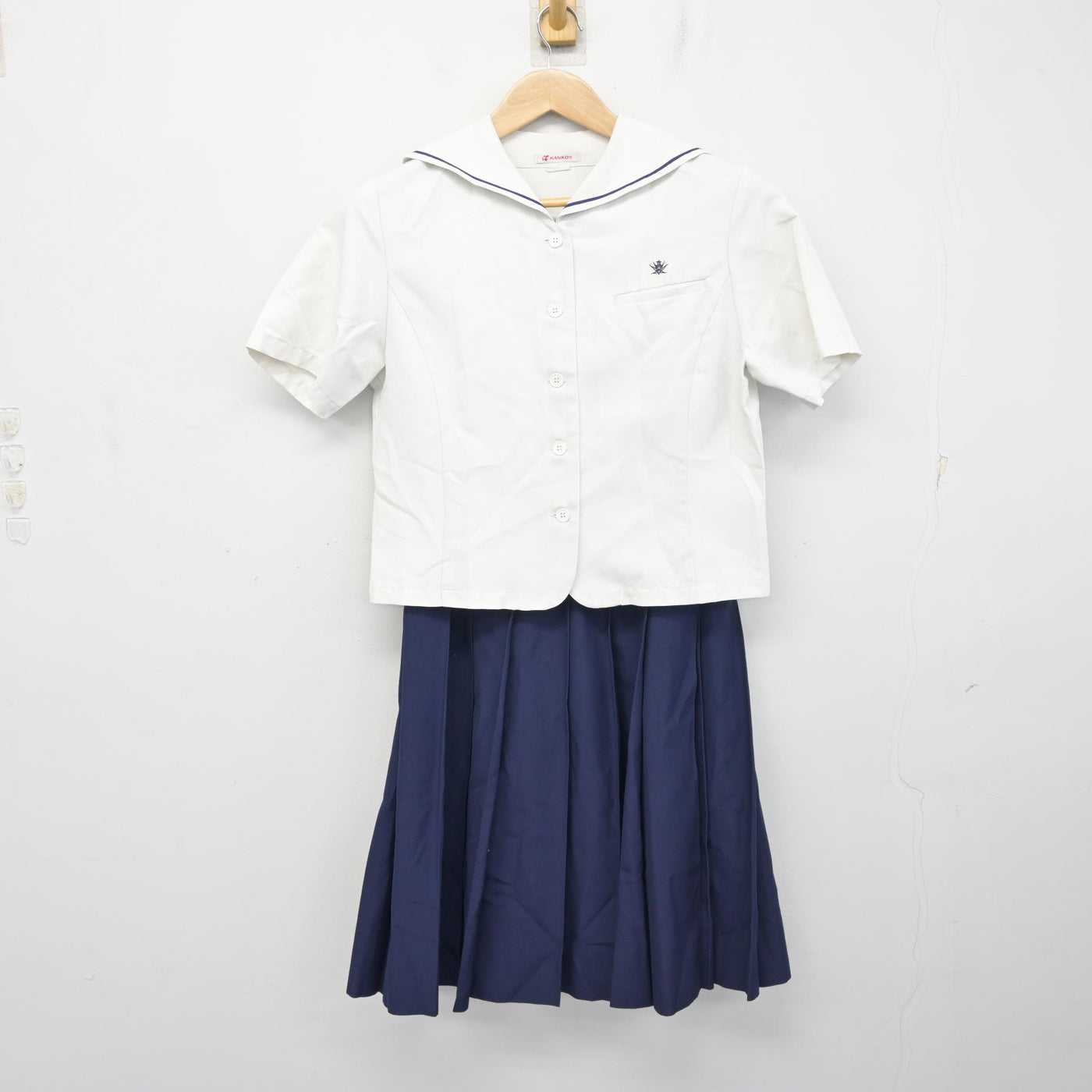 【中古】福岡県 北筑高等学校 女子制服 2点 (セーラー服・スカート) sf098987