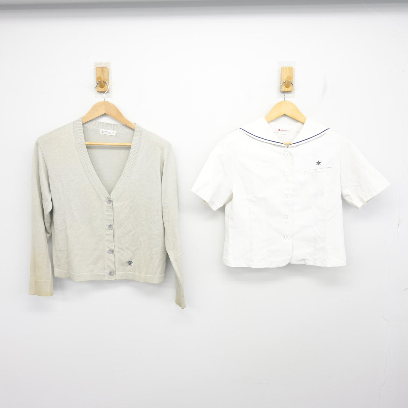【中古】福岡県 北筑高等学校 女子制服 2点 (ニット・セーラー服) sf098988