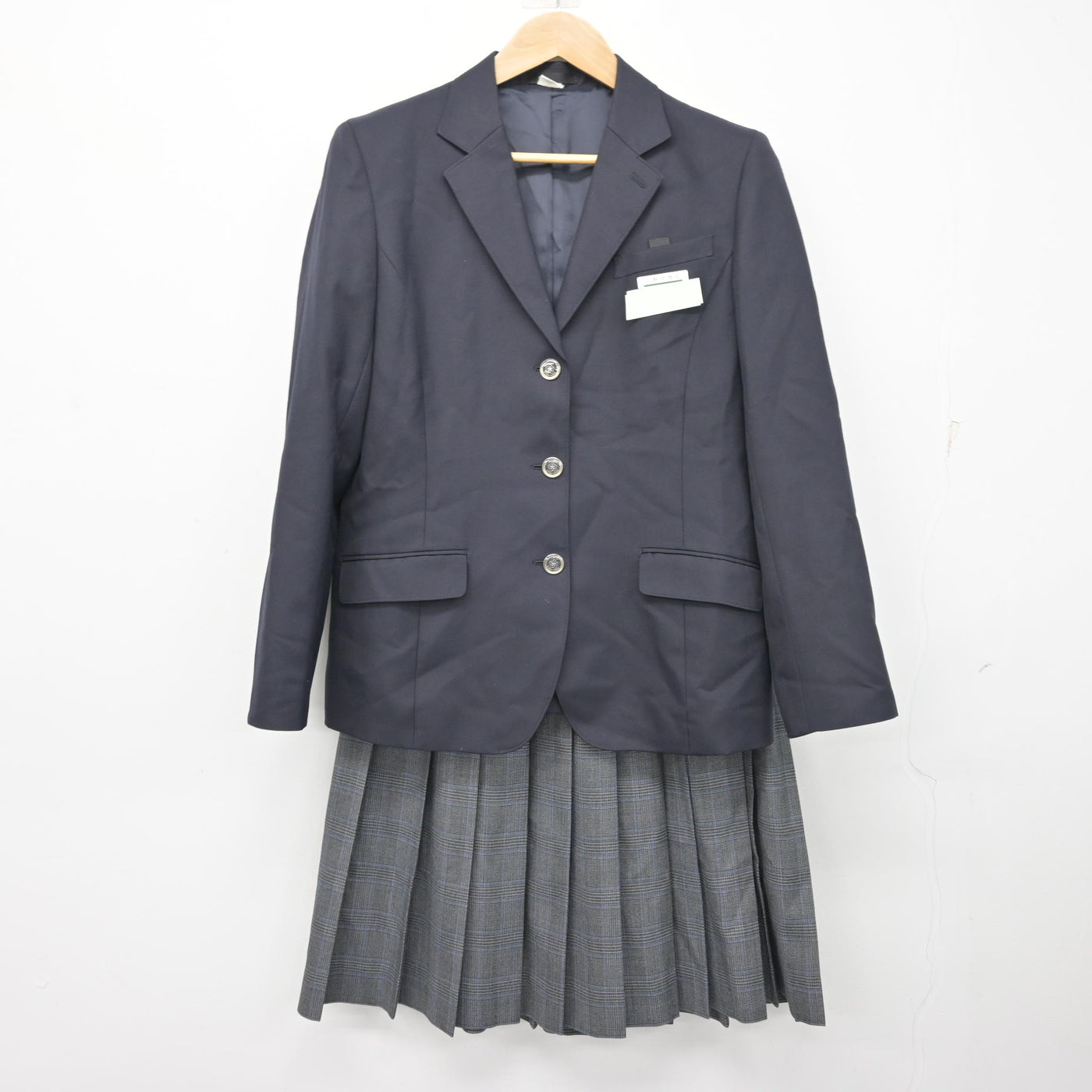【中古】福岡県 引野中学校 女子制服 3点 (ブレザー・スカート・スカート) sf098991