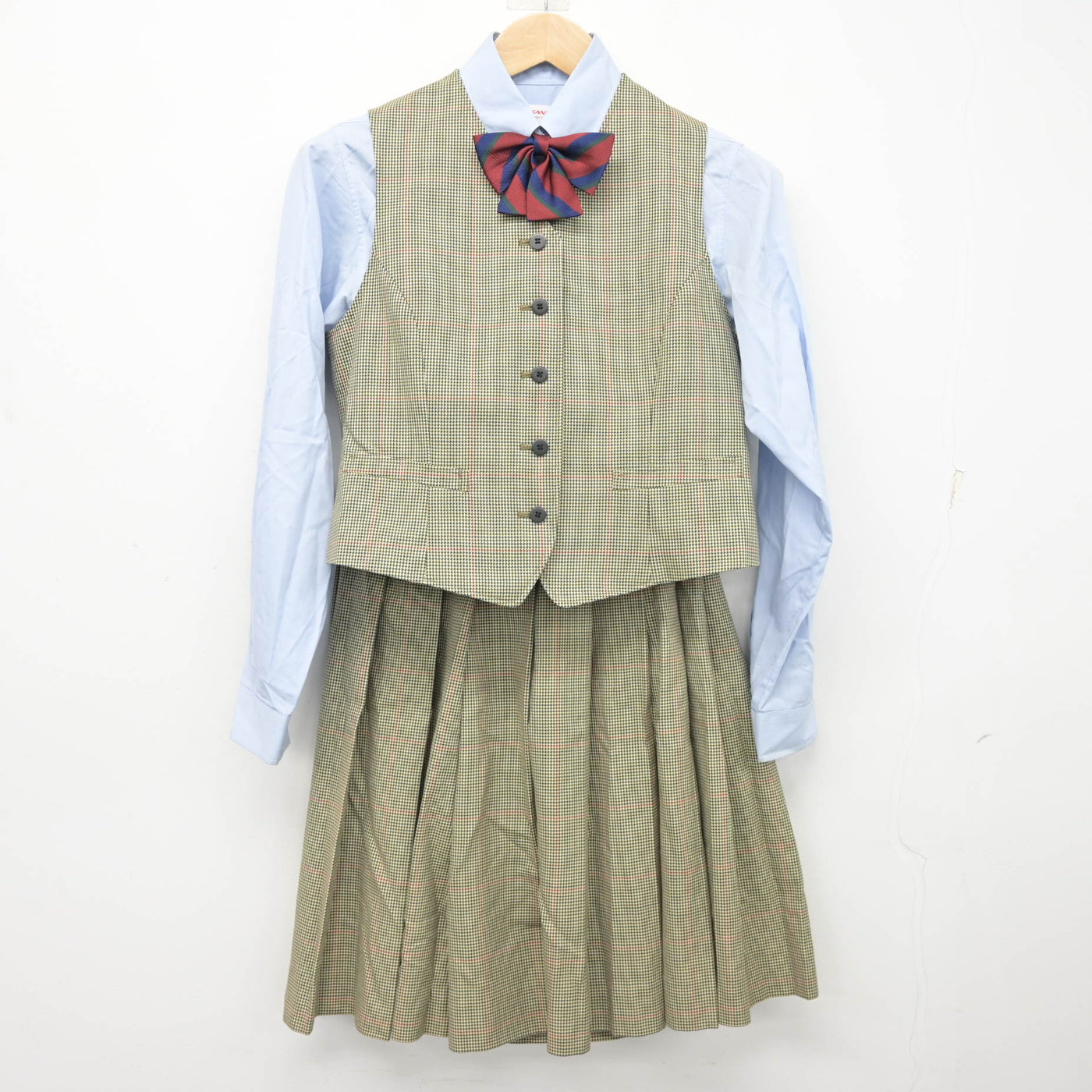 【中古】高知県 高知東高等学校 女子制服 5点 (ブレザー・ベスト・シャツ・スカート) sf098996