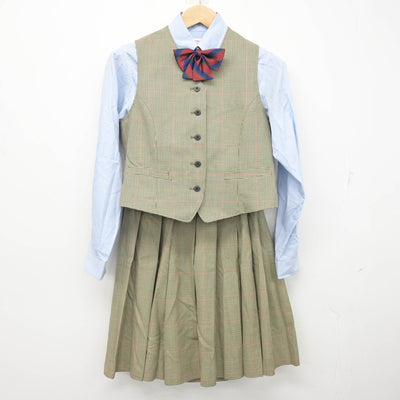 【中古】高知県 高知東高等学校 女子制服 5点 (ブレザー・ベスト・シャツ・スカート) sf098996