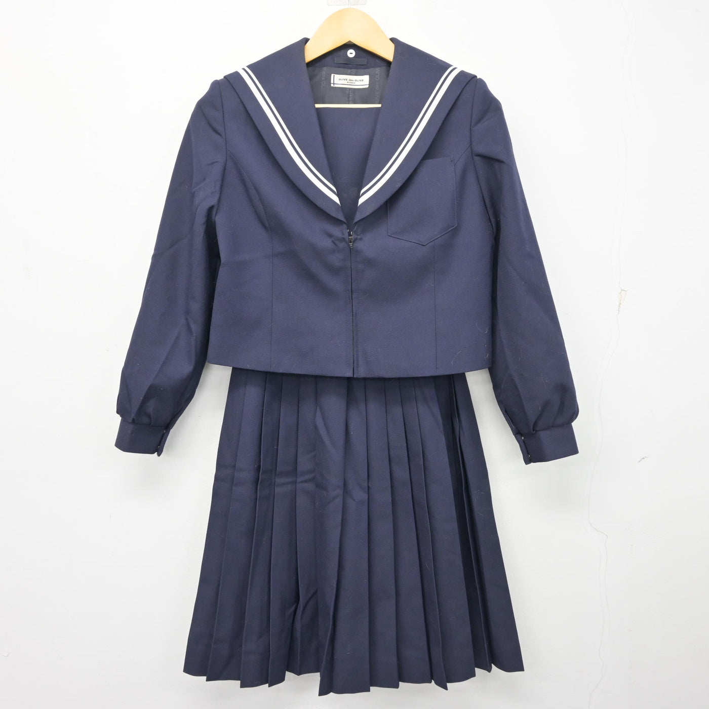 【中古】愛知県 森孝中学校 女子制服 2点 (セーラー服・スカート) sf099000