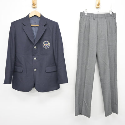 【中古】埼玉県 わせがく夢育高等学校 男子制服 2点 (ブレザー・ズボン) sf099013