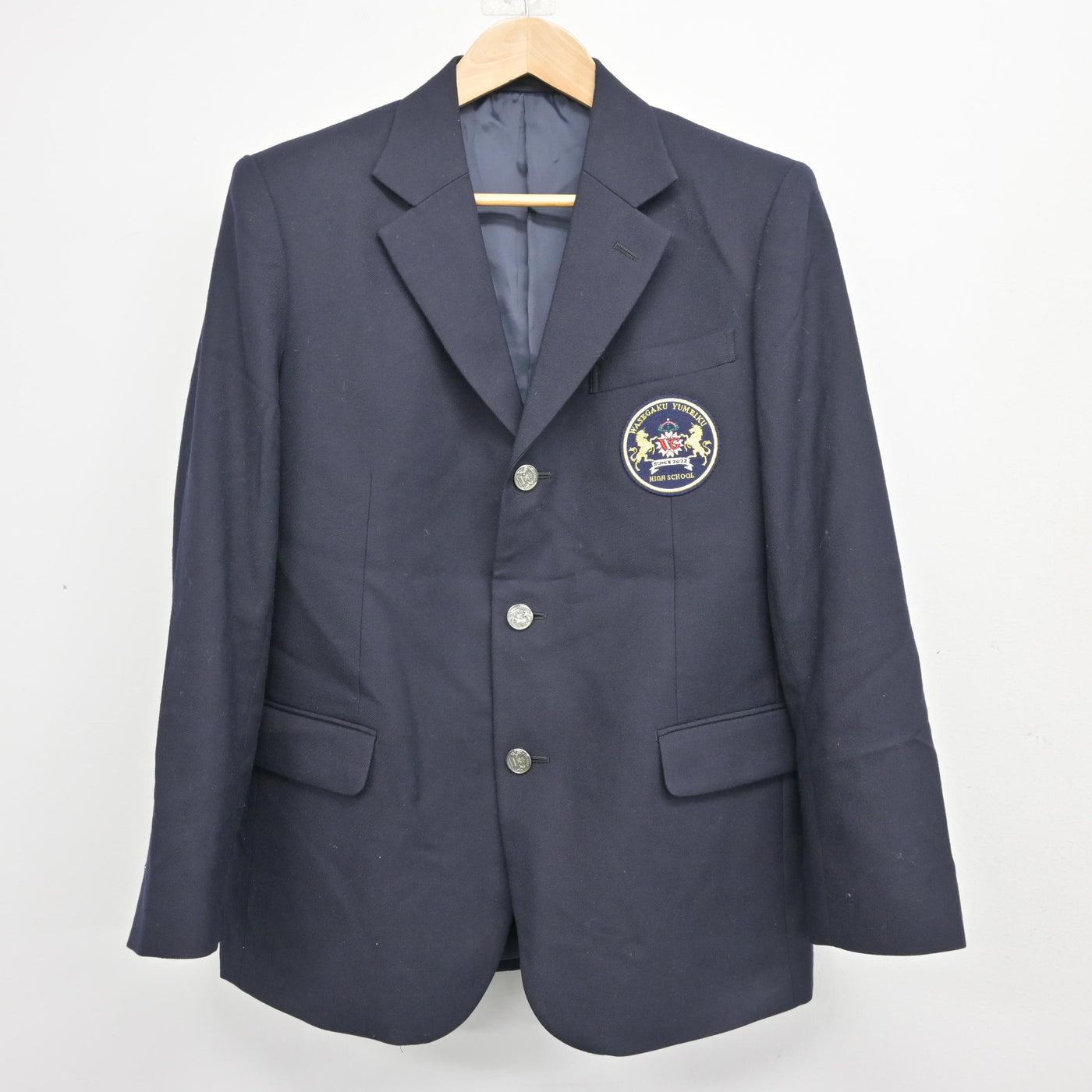 【中古】埼玉県 わせがく夢育高等学校 男子制服 2点 (ブレザー・ズボン) sf099013