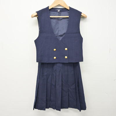 【中古】神奈川県 鵠沼女子高等学校 女子制服 3点 (ブレザー・ベスト・スカート) sf099027