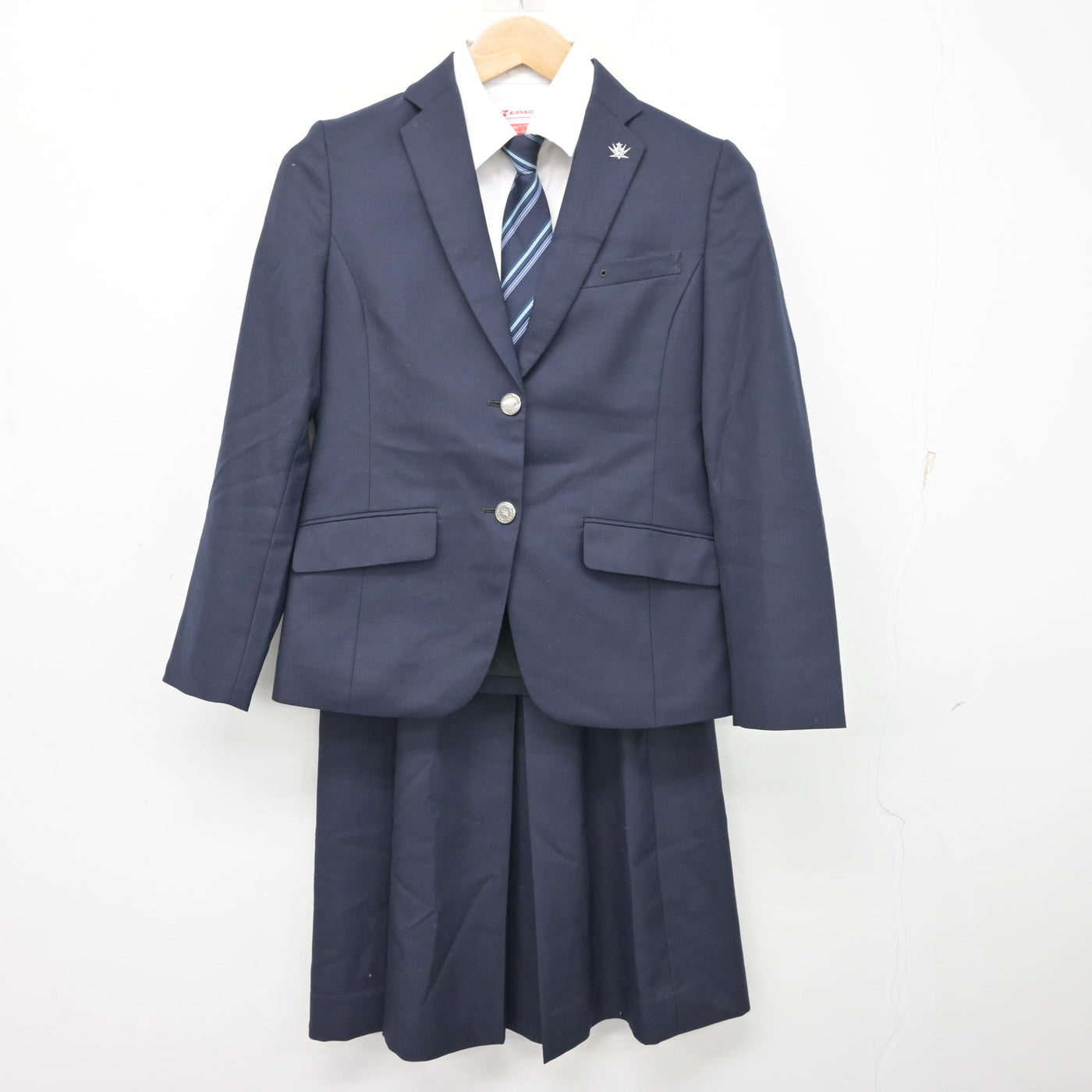 【中古】福岡県 北筑高等学校 女子制服 4点 (ブレザー・シャツ・スカート) sf099031