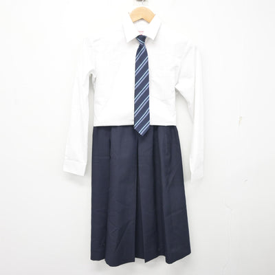 【中古】福岡県 北筑高等学校 女子制服 4点 (ブレザー・シャツ・スカート) sf099031