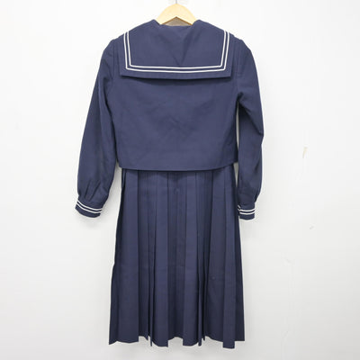 【中古】熊本県 嘉島中学校 女子制服 3点 (セーラー服・ジャンパースカート) sf099035