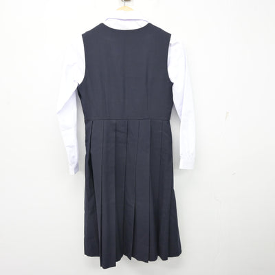 【中古】熊本県 嘉島中学校 女子制服 2点 (シャツ・ジャンパースカート) sf099036