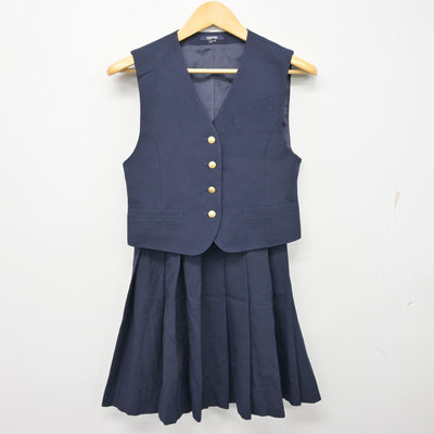 【中古】埼玉県 越谷南高等学校 女子制服 4点 (ブレザー・ベスト・スカート) sf099053