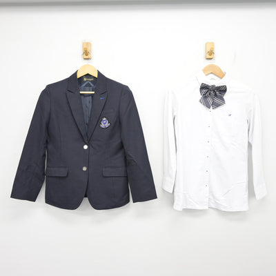 【中古】福岡県 古賀竟成館高等学校 女子制服 3点 (ブレザー・シャツ) sf099059