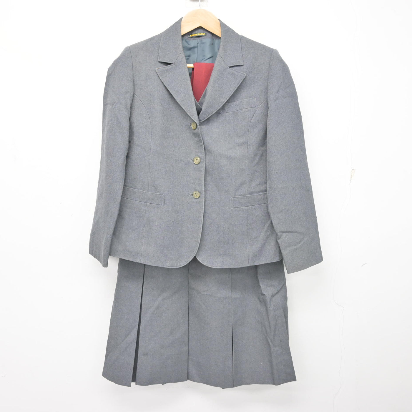 【中古】埼玉県  埼玉大学教育学部附属中学校 女子制服 4点 (ブレザー・ベスト・スカート) sf099064
