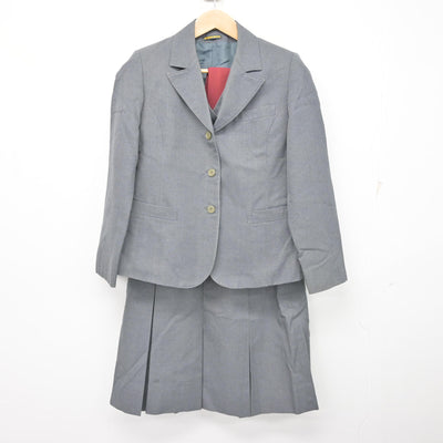 【中古】埼玉県  埼玉大学教育学部附属中学校 女子制服 4点 (ブレザー・ベスト・スカート) sf099064