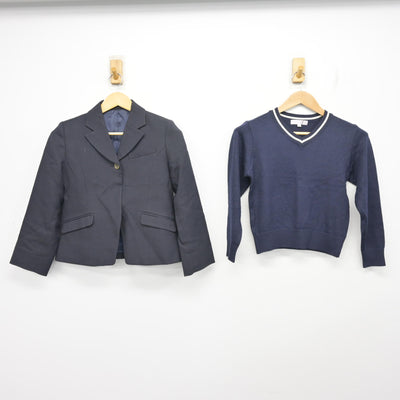 【中古】埼玉県 淑徳与野中学校 女子制服 3点 (ブレザー・ニット・スカート) sf099073