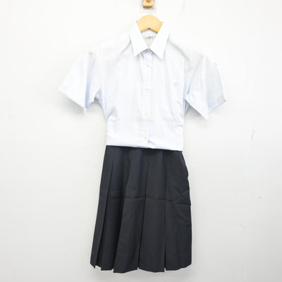 【中古】滋賀県 光泉カトリック中学校・高等学校 女子制服 3点 (ニットベスト・シャツ・スカート) sf099106