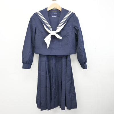 【中古】福岡県 京都高等学校 女子制服 4点 (セーラー服・ジャンパースカート) sf099143