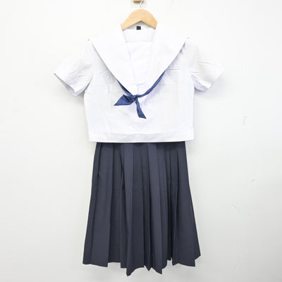 【中古】福岡県 京都高等学校 女子制服 4点 (セーラー服・スカート) sf099144