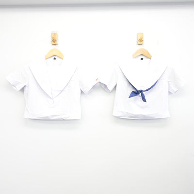 【中古】福岡県 京都高等学校 女子制服 4点 (セーラー服・スカート) sf099144