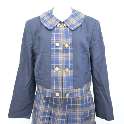 【中古】福岡県 福岡女子高等学校 女子制服 3点 (ブレザー・ニット・スカート) sf099150