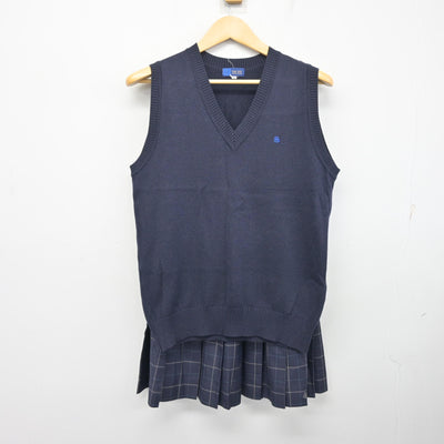 【中古】埼玉県 志木高等学校 女子制服 4点 (ブレザー・ニットベスト・スカート) sf099163