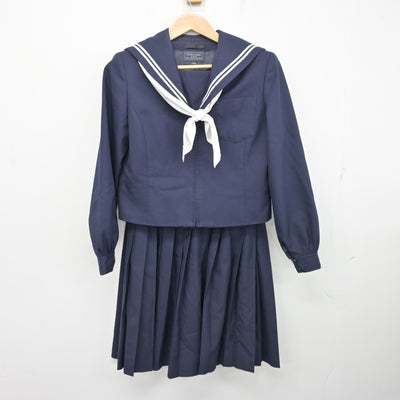 【中古】愛知県 横須賀中学校 女子制服 3点 (セーラー服・スカート) sf099174