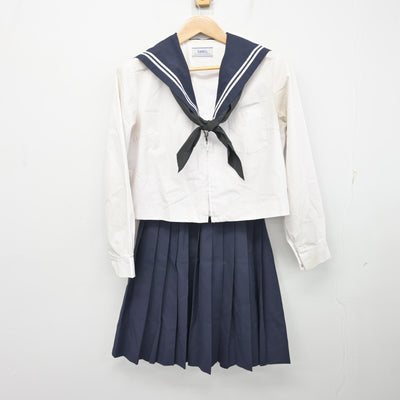 【中古】愛知県 横須賀中学校 女子制服 3点 (セーラー服・スカート) sf099175