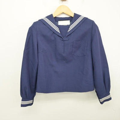 【中古】京都府 京都女子中学校 女子制服 2点 (セーラー服・スカート) sf099194