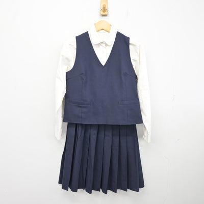 【中古】兵庫県 赤穂高等学校 女子制服 5点 (ブレザー・ベスト・シャツ・スカート) sf099205