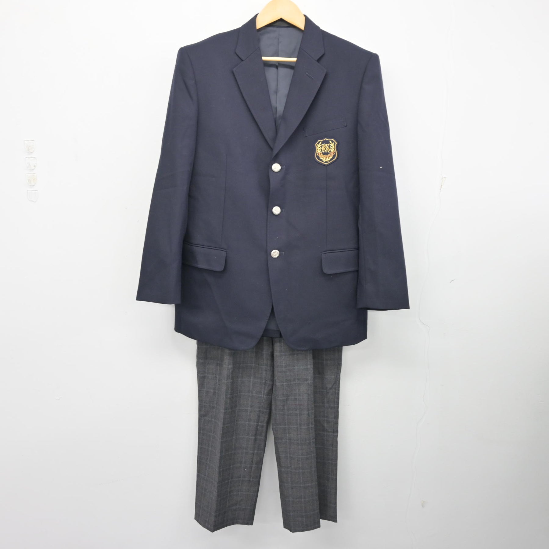 中古】東京都 小平第六中学校 男子制服 3点 (ブレザー・ズボン