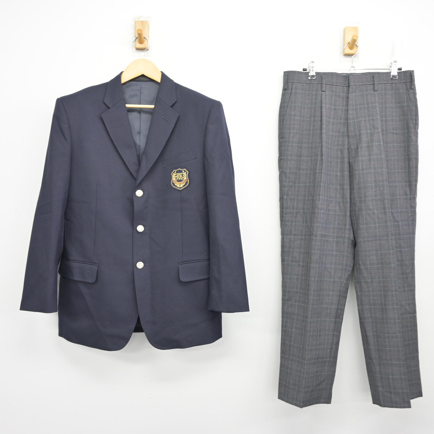 中古】東京都 小平第六中学校 男子制服 3点 (ブレザー・ズボン 