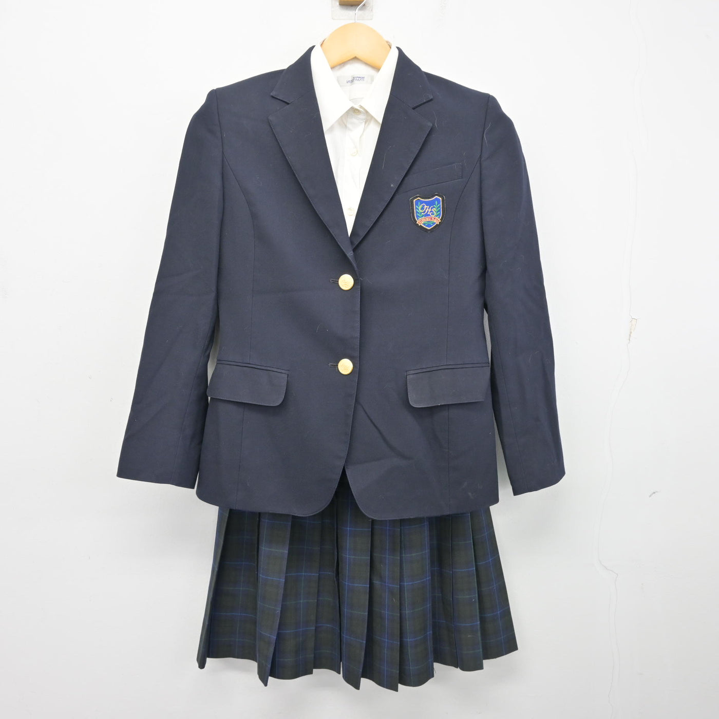 中古】沖縄県 小禄高等学校 女子制服 3点 (ブレザー・シャツ・スカート